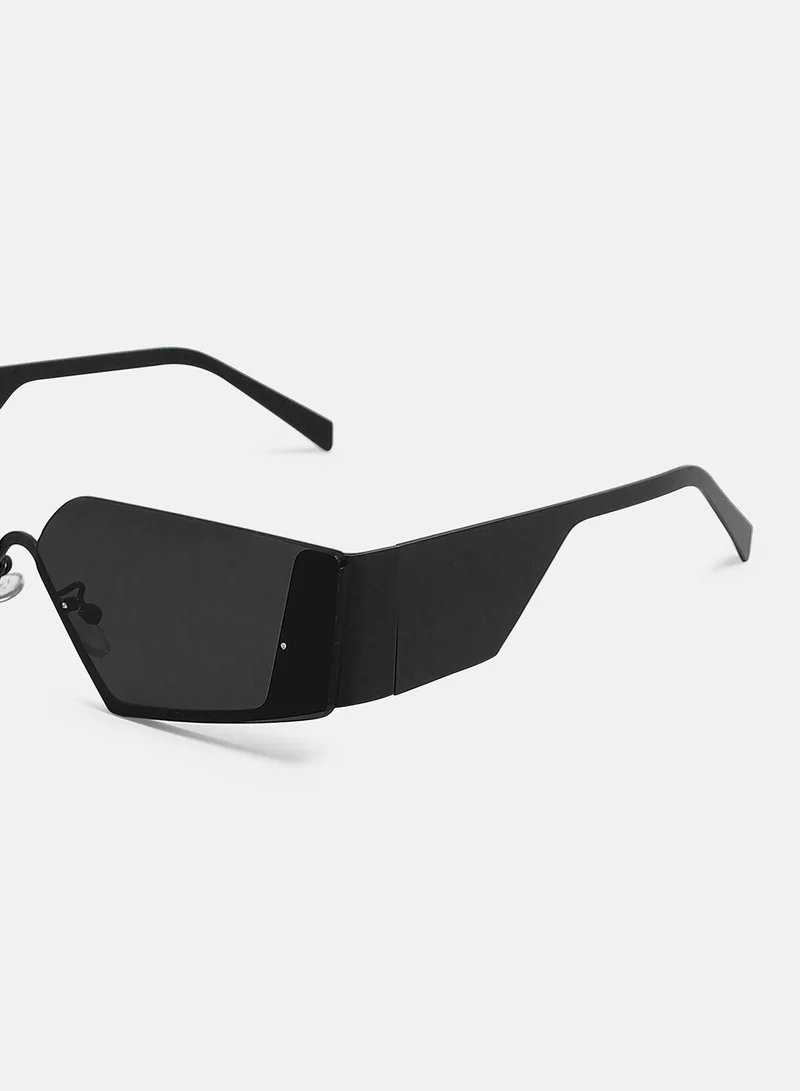 Haute Sauce  Women's The Electra Shield Sunglass - Onyx Black for Women | Best Price UAE