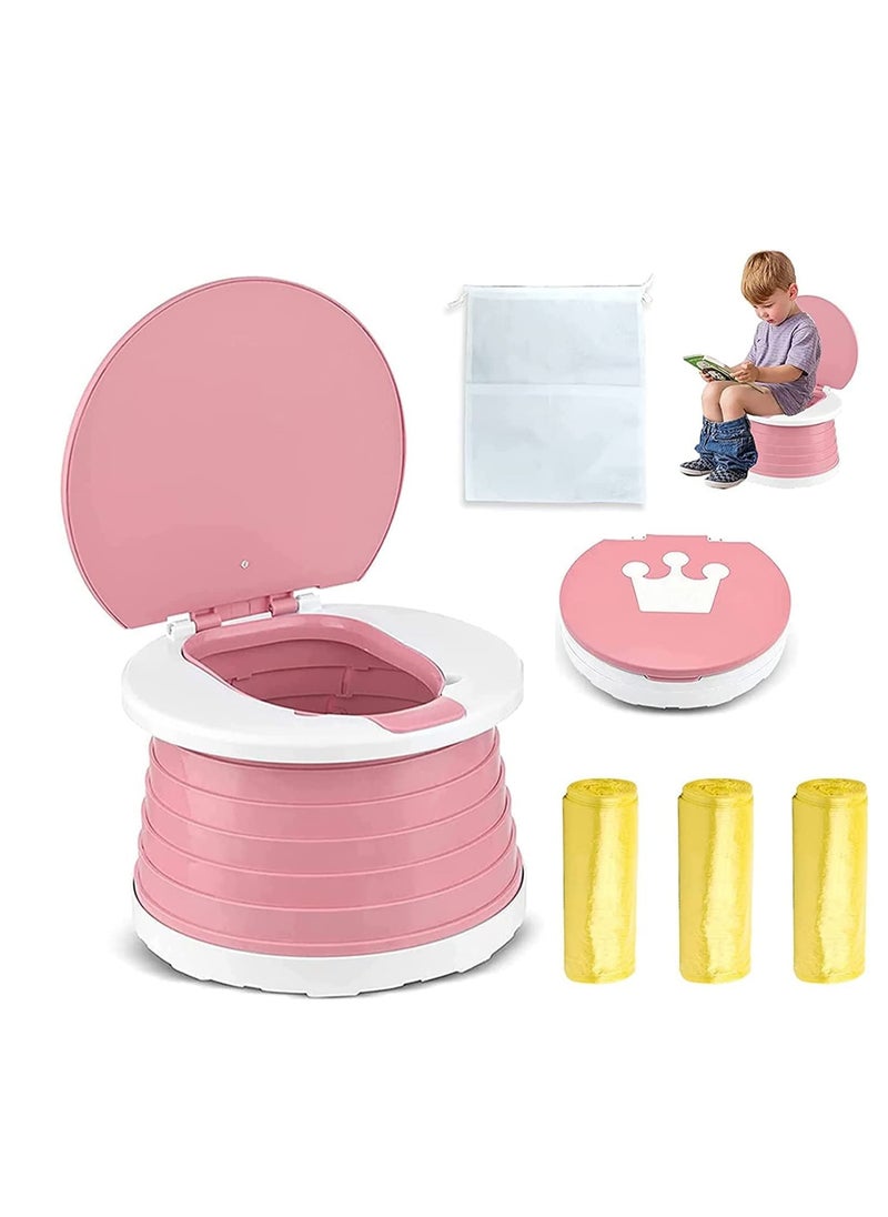 SYOSI With multifunctional bag portable potty，travel potty seat for toddler，foldable potty seat for toddler travel，Toddlers Training Toilet Seat Emergency Toilet for Car, Camping, Outdoor, indoor  - Image 1