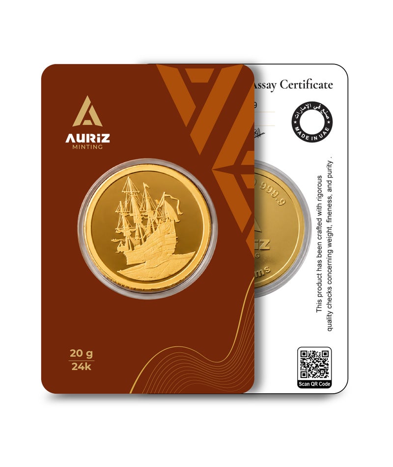 Auriz Minting 20g 24K Gold Coin Traditional Sailing Ship Design 999.9 Pure Gold (With Invoice) - Image 5
