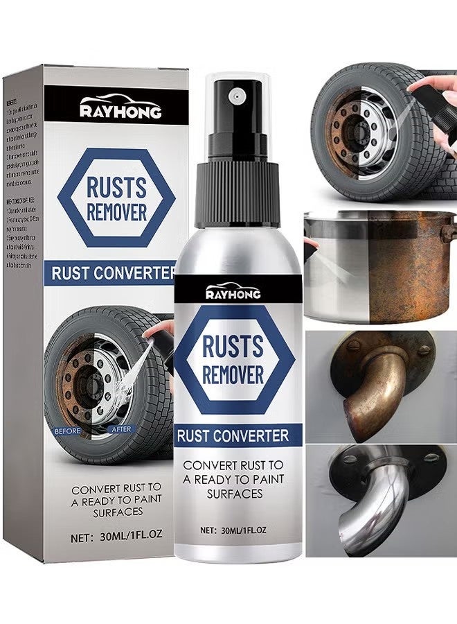 Multifunctional Rusts Remover Spray For Metal And Cars, Effective Anti Rust Conversion Agent, Fast Acting Rust Converter For Iron And Steel, Anti Rust Inhibitor Derusting Spray, 30ML - Image 1