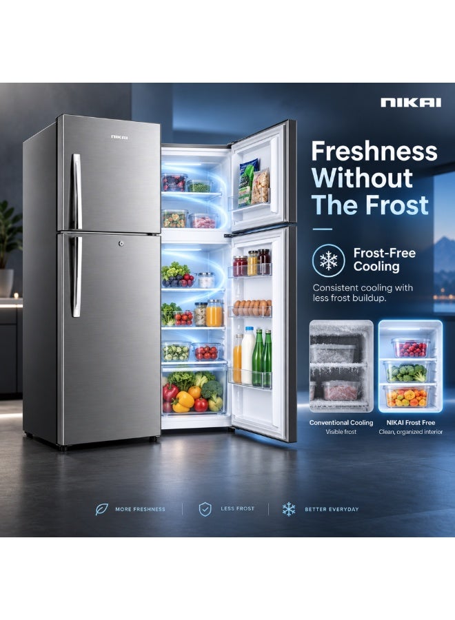 نيكاي ثلاجة غير صقيع بالكامل NRF250F23SS من الفولاذ المقاوم للصدأ 197 L NRF250F23SS / NRF250F23 - Image 2