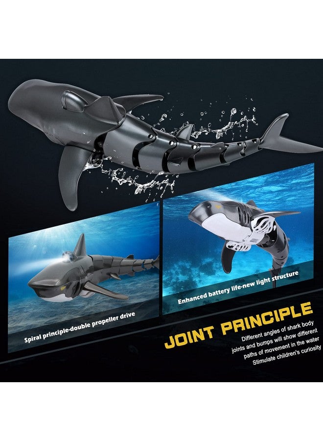 كودو لعبة سمكة قرش تعمل بالتحكم عن بعد 2.4 جيجا هرتز بمقياس 1:18 عالية المحاكاة لحمام السباحة والحمام، هدية رائعة لقوارب التحكم عن بعد للأولاد والبنات من سن 6 سنوات فما فوق (مع بطاريتين) - Image 3