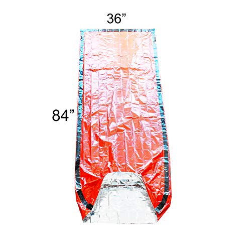 GOGOOD 4 Pack Emergency Bag Survival Bivvy Sack with Whistles, Lightweight Portable Emergency Supplies for Outdoor Camping Hiking Keep Warm After Earthquakes, Hurricanes Disasters - Image 3