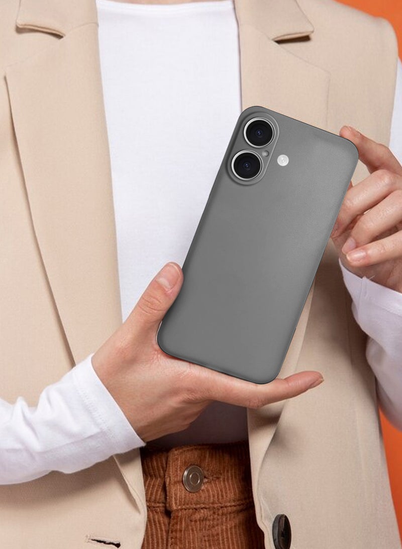 CATANES Thin Case for iPhone 16 Plus , Back Cover Sturdy Durable Ultra-Thin Case Drop Protection Cover Clear - Dark Grey - Image 4