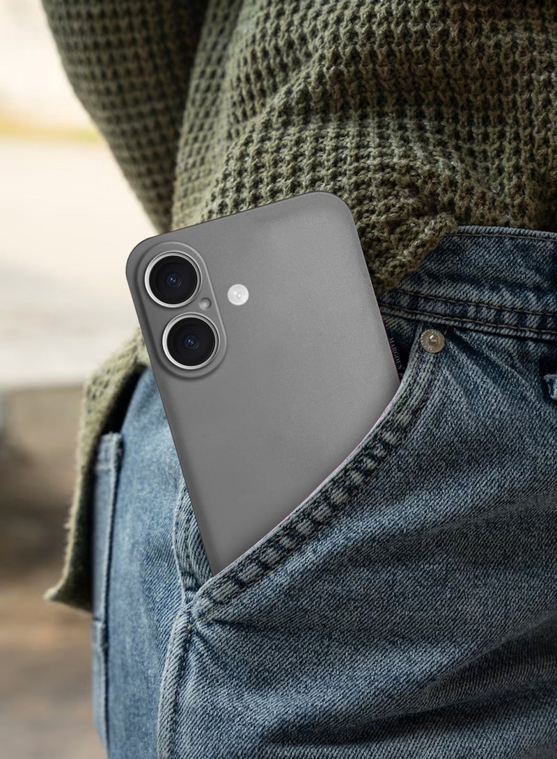 CATANES Thin Case for iPhone 16 Plus , Back Cover Sturdy Durable Ultra-Thin Case Drop Protection Cover Clear - Dark Grey - Image 5