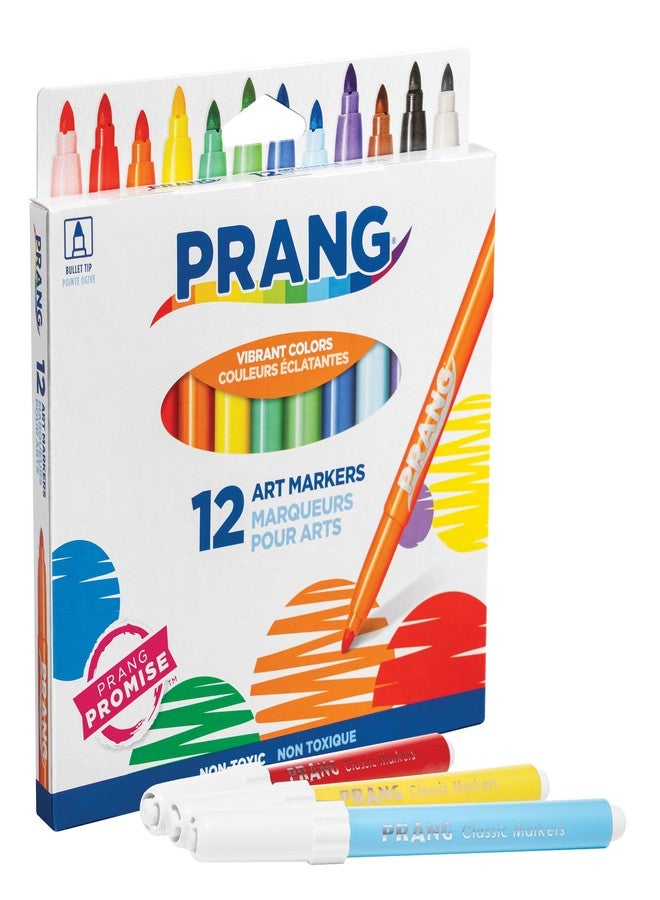 Prang Classic Art Markers, Bullet Tip, Assorted Colors, 12 Count - Image 5