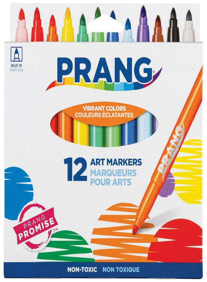 Prang Classic Art Markers, Bullet Tip, Assorted Colors, 12 Count - Image 1