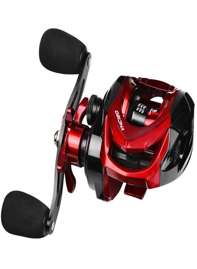 برو بيروس بكرة صيد Baitcaster بثلاثة محامل كروية + محمل كروي إضافي، نسبة تروس 7.2:1، فرامل مغناطيسية، قوة سحب قصوى 8 كجم. - Image 1