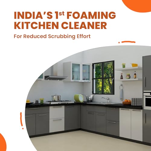 Happi Planet | Kitchen Cleaner Spray | India’s 1st Foaming Formulation for Less Scrubbing | 500ml | Suitable for Stoves, Chimneys, Counter Tops, Appliances, Walls & Cabinets | Non Toxic & Natural - Image 2