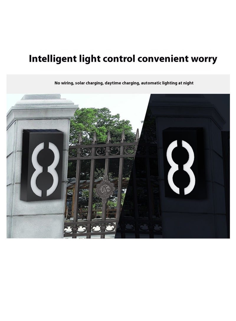 Bluejw Solar Outdoor Rainproof Digital House Number LED Light  - Image 2