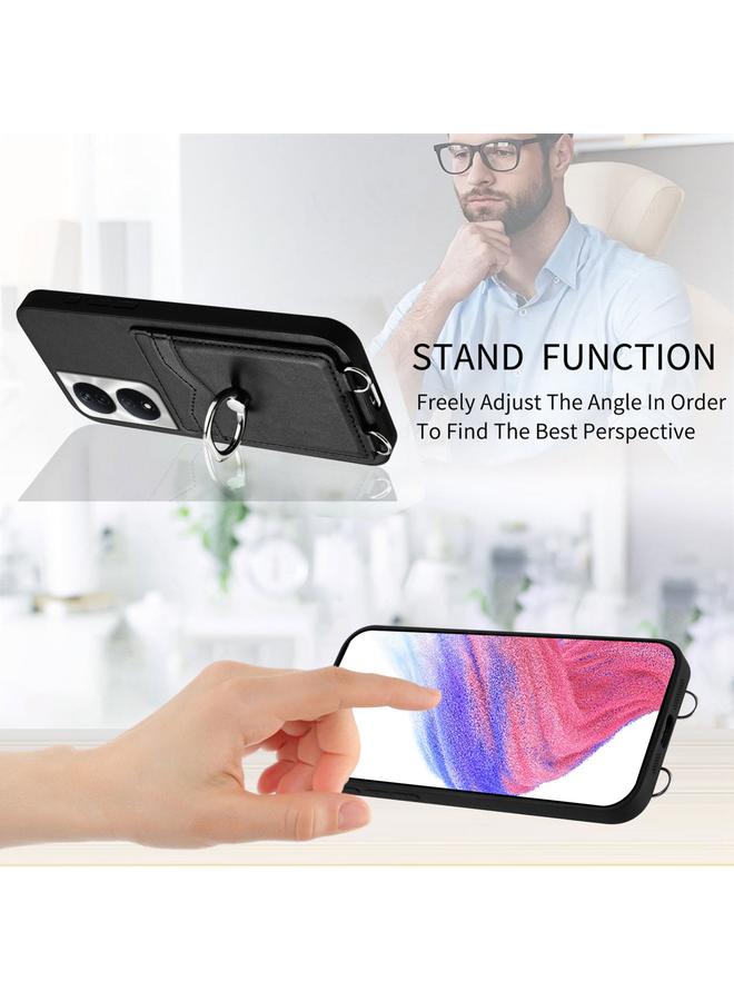 اس-توب جراب هاتف Honor X7b / Play 8T 5G R20 مع حامل بطاقات وحلقة حبلية - Image 4