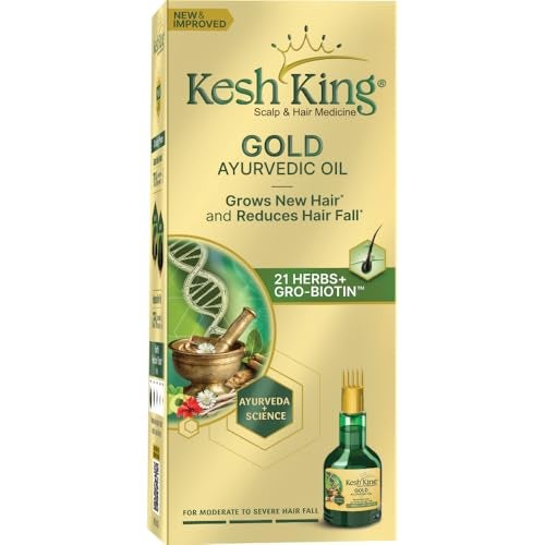 KESH KING Ayurvedic Hair Oil | Herbal Oil with Bhringraj & Amla | Enhance Hair Growth | Reduce Hairfall | Nourishes Scalp | Provides Long & Thick Hair | 3.38 Fl Oz/100ml - Image 1
