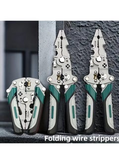 VIUAUAX Multifunctional Foldable Wire Strippers, Multifunctional Wire Stripper, Cable Wire Cuttimg Crimper Tool, Special Wire Strippers for Electricians, Can Strip Wires, Cut Wires, Twist Water Pipes, Crimp Terminals, Etc., One Pair Is More Than One Pair. Folding Design, Easy to Store. Can Be Used for Electricians, Families, Construction Sites, Etc.  - Image 4