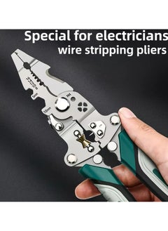 VIUAUAX Multifunctional Foldable Wire Strippers, Multifunctional Wire Stripper, Cable Wire Cuttimg Crimper Tool, Special Wire Strippers for Electricians, Can Strip Wires, Cut Wires, Twist Water Pipes, Crimp Terminals, Etc., One Pair Is More Than One Pair. Folding Design, Easy to Store. Can Be Used for Electricians, Families, Construction Sites, Etc.  - Image 2