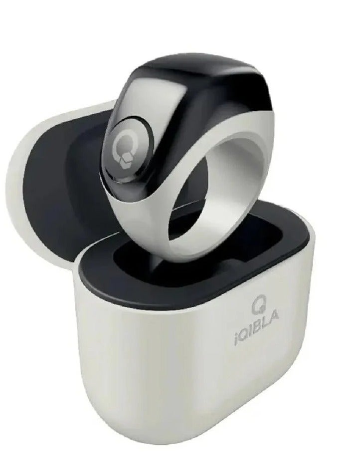 iQIBLA Smart Tasbih Ring, Adjustable Tasbih Counter Ring in 3 Sizes (18/20/22/mm) White Color  - Image 1