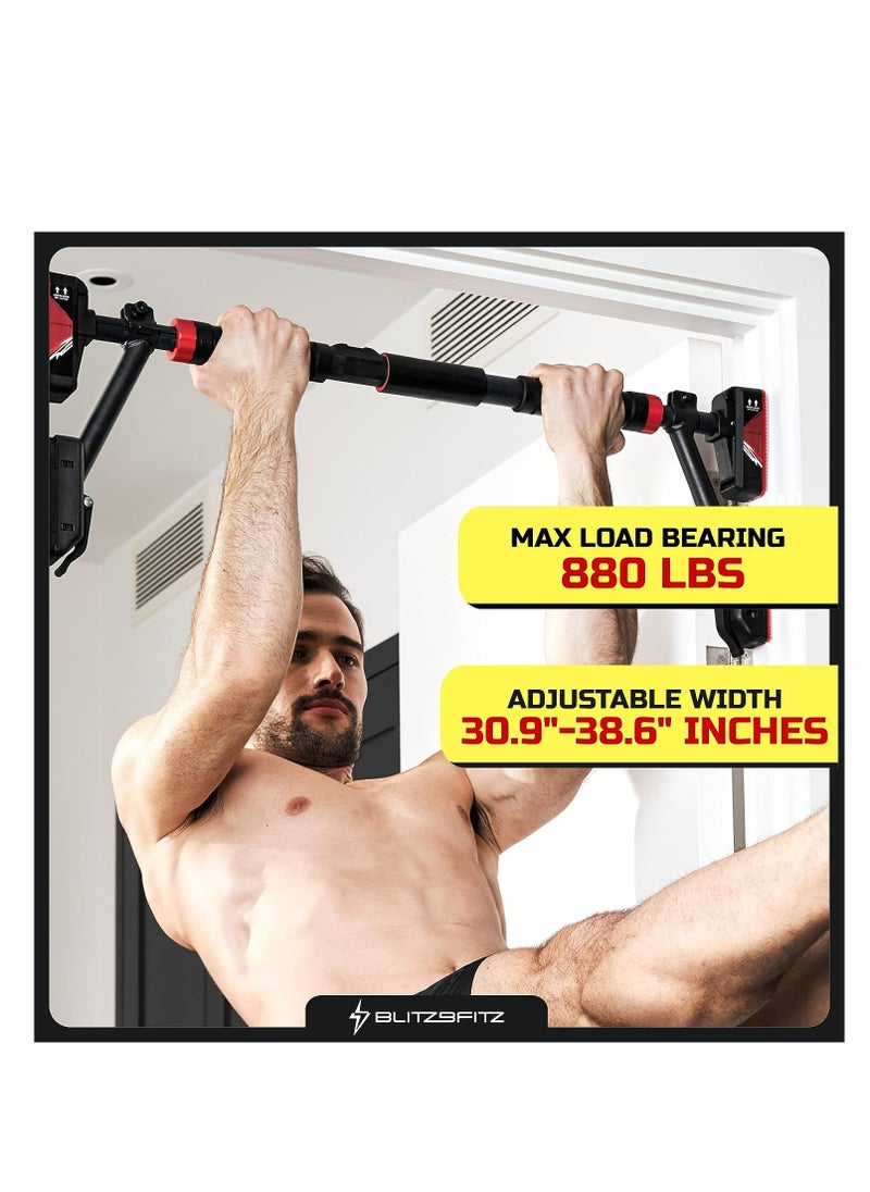 Mike Music - Doorframe 880LBS Max Capacity Pull Up Bar for Door  Multipurpose 30.9”-38.6’’ Width  Non-Slip Chin Up Bar Doorway No Screws - Image 1