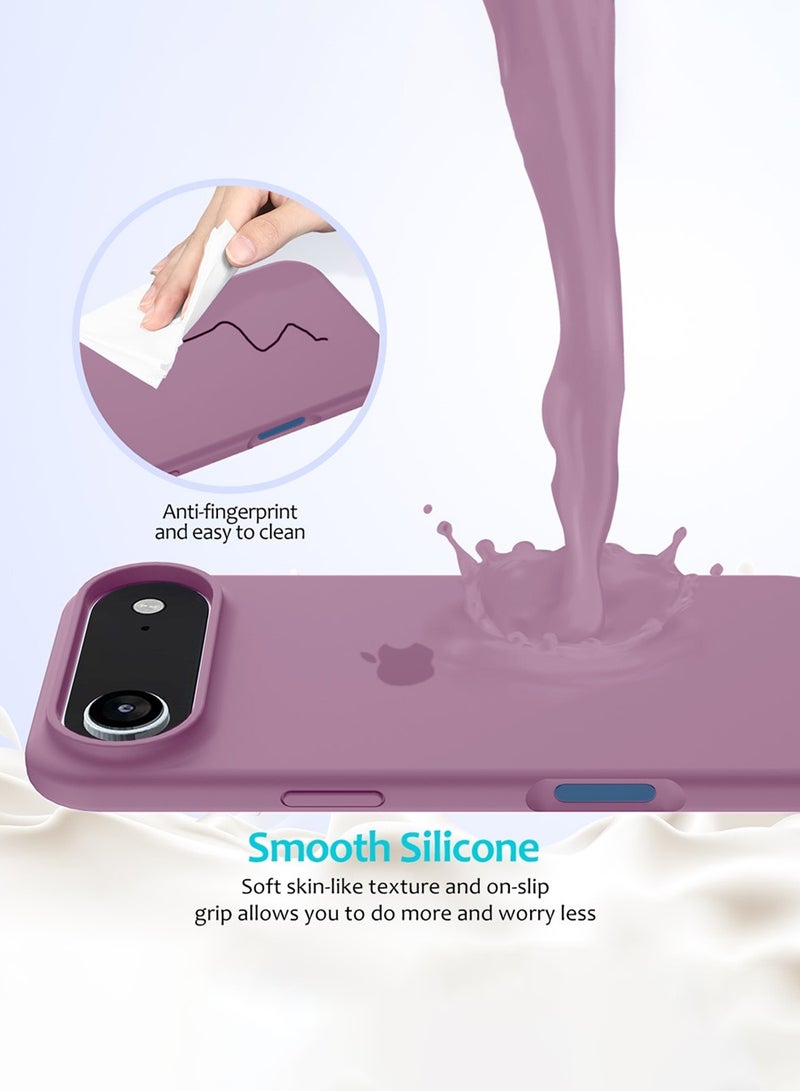 Wtech Apple iPhone Air 5G 2025 Luxury Premium Quality Liquid Silicone Case Cover (MCRPSN) - Lilac - Image 3