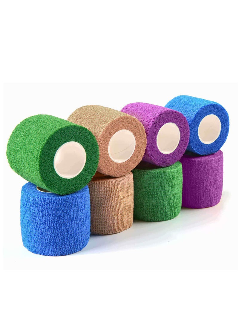 Self-Adherent Non Woven Bandage Wrap, Self Adhesive Pet Vet Wrap Bandage, Sports Cohesive Tape for Wrist, Ankle Sprains & Swelling, Wrist Ankle 2 Inch x 8 Rolls - pzsku/Z87E9D9A1F2B1DD0CCA26Z/45/_/1695637418/c929fe3b-d18c-4221-938e-ea6a322b9f25