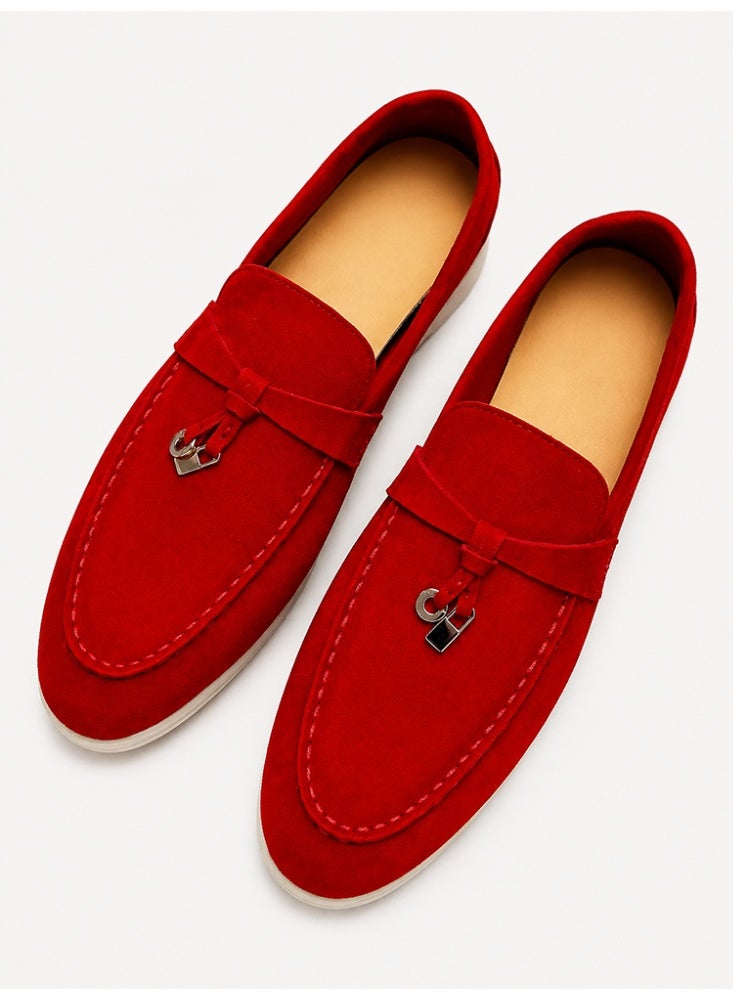 Women's Suede Loafers Slip On Flat Casual Office Daily Comfort Walking Shoes - Image 1