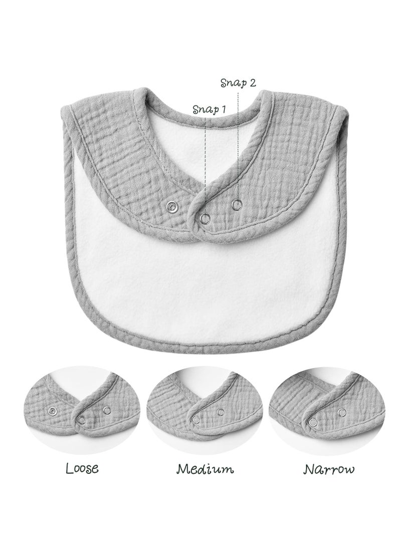8 Pack Muslin Baby Bibs, Baby Bandana Drool Bibs Cotton for Unisex Boys Girls, 8 Solid Colors Set for Teething Drooling - Image 2