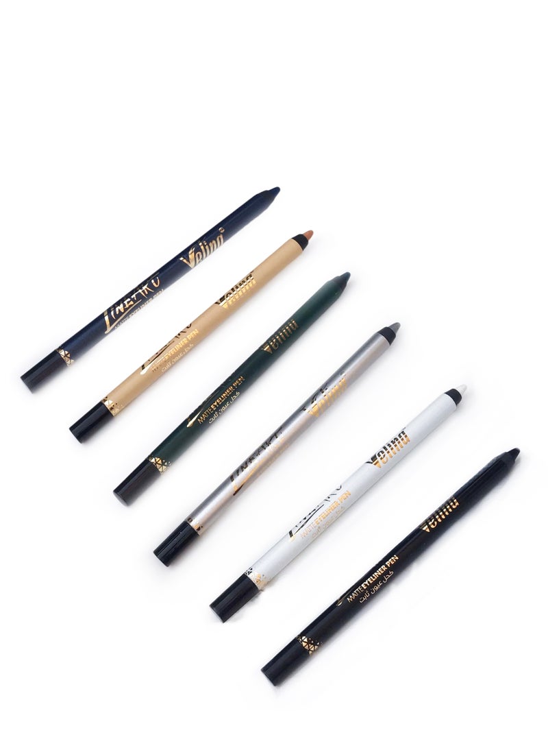 Velina 6Pcs LINEART Matte Eyeliner Pen