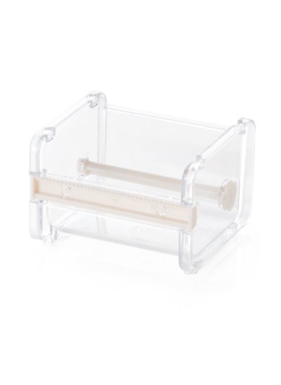 Generic - Creative Paper Cutter Office Stationery Transparent Tape Holder Storage Box Specialized for Washi Tape And Office Supplies beige cutter - Image 1