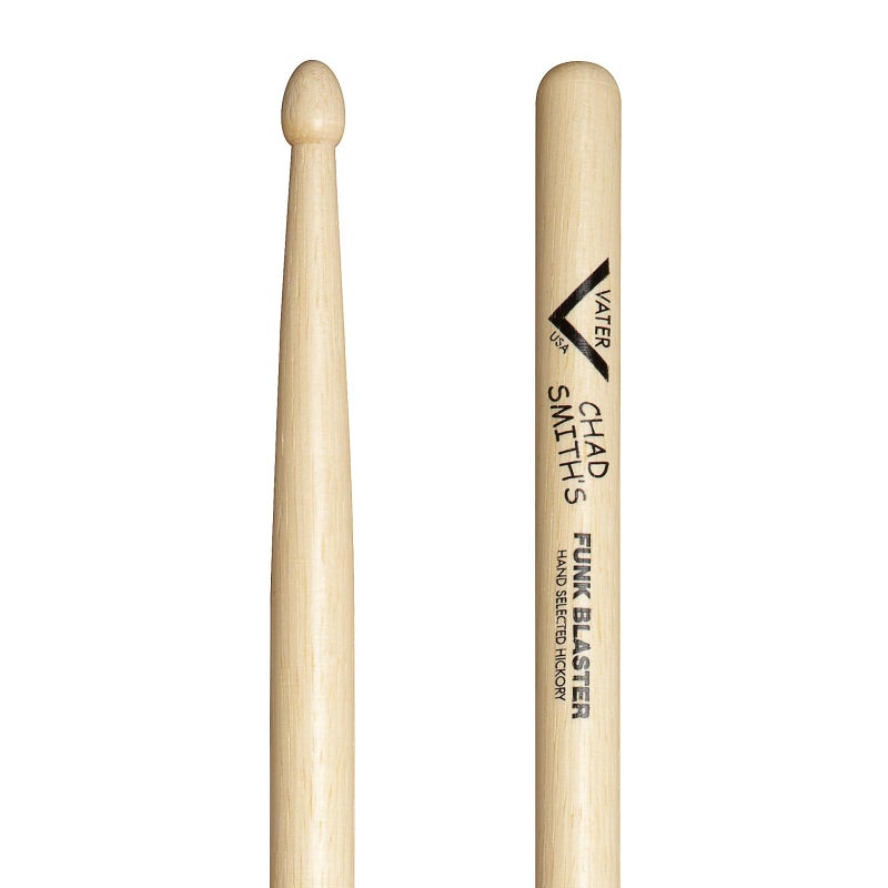 Vater CHADW Chad Smith's Funk Blaster Hickory Wood Tip Drum Sticks, Pair - Image 1