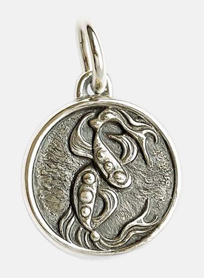 Pisces Zodiac Sterling Silver Pendant