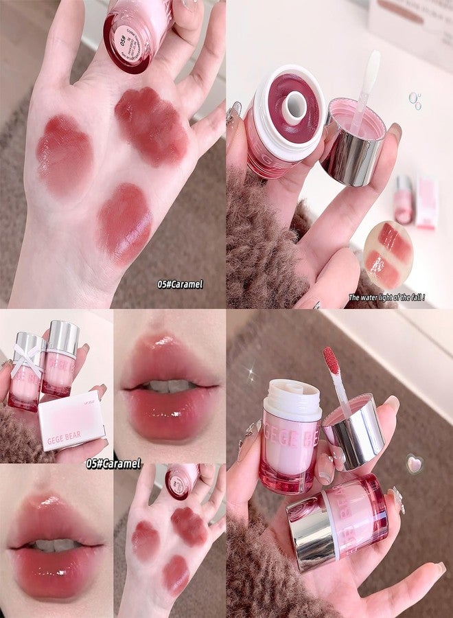 دب جيجي أحمر شفاه جيجي بير كريستال لوك ليب فروزن | لمسة نهائية لامعة بقوام سائل | ألوان وردي فاتح، بني كراميل، نيود | عناية بالشفاه تدوم طويلاً ومقاومة للماء | مرطب شفاه غير لزج | ملمع شفاه سائل لا يترك أثراً | ملمع شفاه مع فرشاة تطبيق للنساء (03# ريد تي فروزن، 5 غرام) - Image 5
