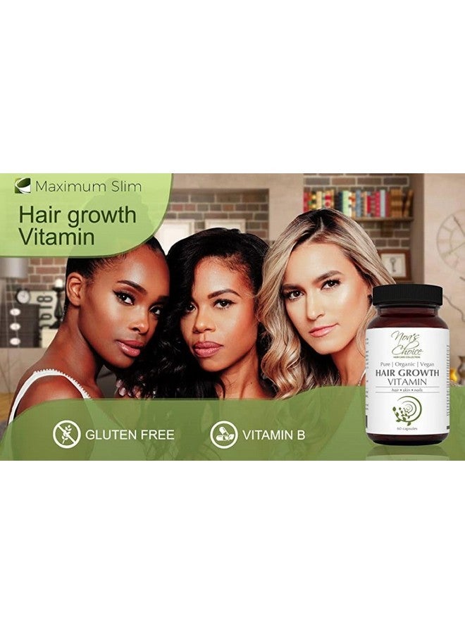ماكسيموم سليم فيتامين نمو الشعر العضوي الأيورفيدي من نوا تشويس، أقصى نحافة، صحي - شعر أكثر كثافة وأقوى وأسرع نموًا، 60 قرصًا - Image 4