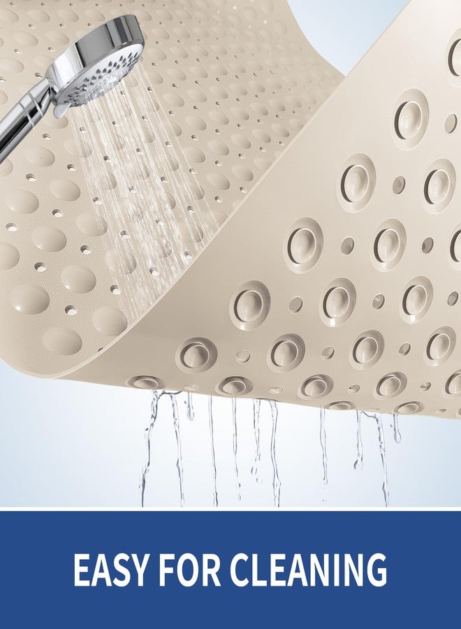 OTHWAY Extra Large Shower Mat 47"x 32", TPE Non Slip Shower Mat for Shower Stall, Inside Walk in Shower Mats with Drain Holes Suction Cups, Anti-Slip for Elderly Kids (Apricot) - Image 5