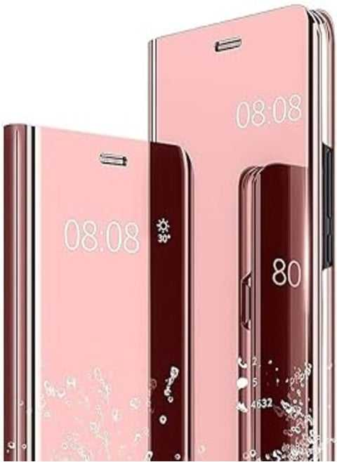ELMO3EZZ for Samsung Galaxy A32 5G Case,Mirror Plating Clear View Translucent case cover[Flip Case][Stand Case][Smart Case][Full Body Protection] for Samsung Galaxy A32 5G