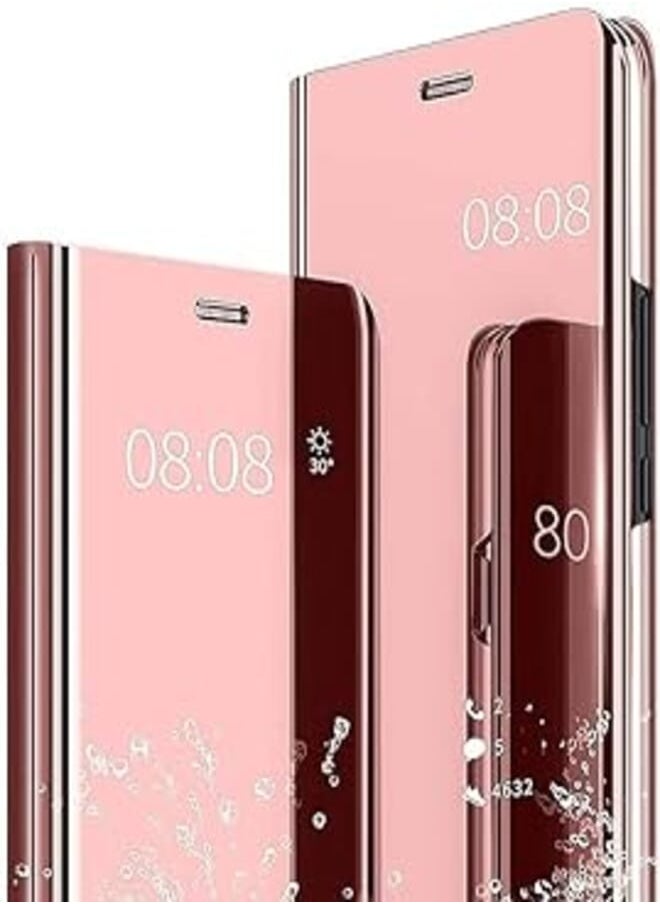 ELMO3EZZ for Samsung Galaxy A32 5G Case,Mirror Plating Clear View Translucent case cover[Flip Case][Stand Case][Smart Case][Full Body Protection] for Samsung Galaxy A32 5G
