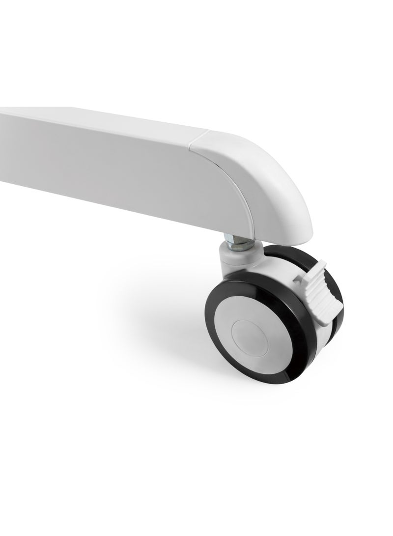 Skill Tech Skilltech SH 046RMS Rotating Mobile TV Stand for 37"–75" Interactive Displays | Heavy-Duty Mobile Cart with 90° Screen Rotation | VESA 600x400 | Supports 70kg | Matte White - Image 5