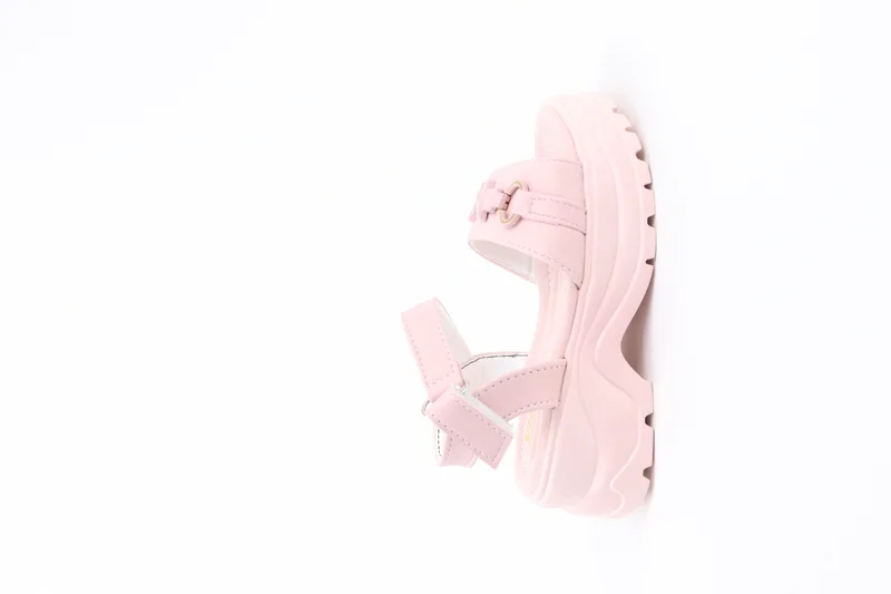 Viny VINY Girls Wedge Heel Sandals – Elegant Rhinestone Buckle Sandals for Girls, Comfortable Platform Sandals, Princess Party & Wedding Footwear for Kids (Black, Pink, White, Beige)
