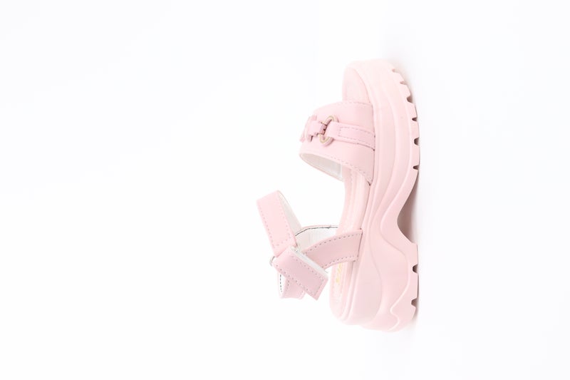 VINY Girls Wedge Heel Sandals – Elegant Rhinestone Buckle Sandals for Girls, Comfortable Platform Sandals, Princess Party & Wedding Footwear for Kids (Black, Pink, White, Beige) - Image 2