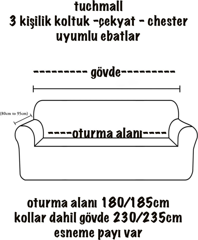Jacquard Sofa Cover, Sofa Cover, Chester Sofa Cover 3 Person One Piece