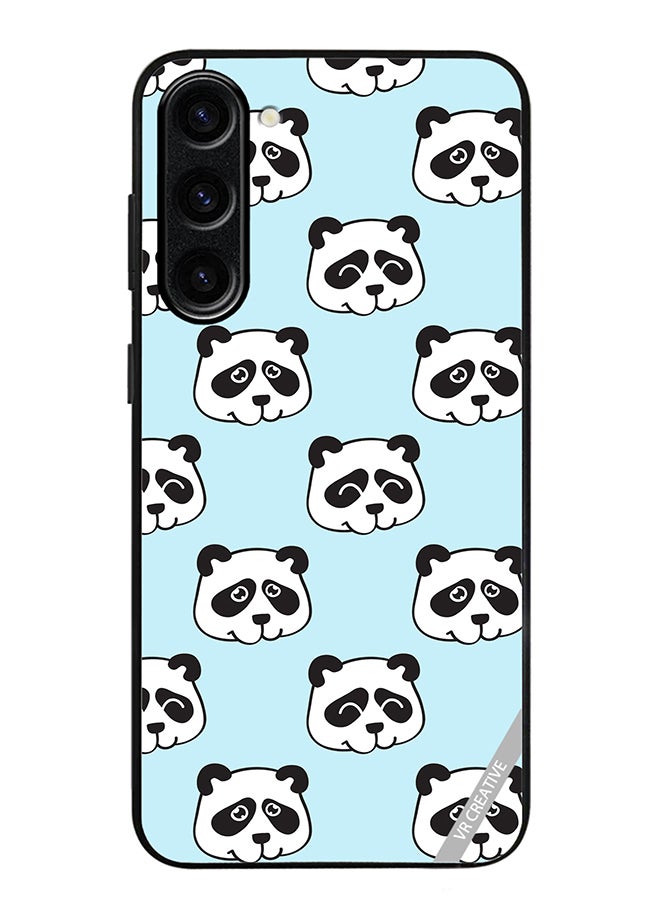 VR CREATIVE Protective Case Cover For Samsung Galaxy S24 Funny Heads In Panda Style Design Multicolour - Image 1