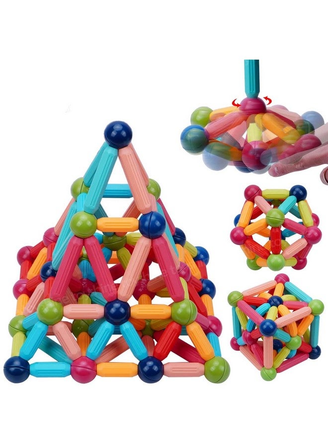 Toyshine 36 Pc Jumbo Size Magnetic Roundels Sticks Building Block Constructing & Creative Learning Educational Toy Stem Kit for 3+ Yrs Kids - Image 1