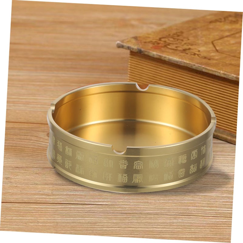 Vintage Brass Retro Ashtray Creative Design for Home Office Indoor Outdoor Safety - Image 5