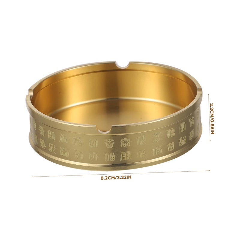 Vintage Brass Retro Ashtray Creative Design for Home Office Indoor Outdoor Safety - Image 4