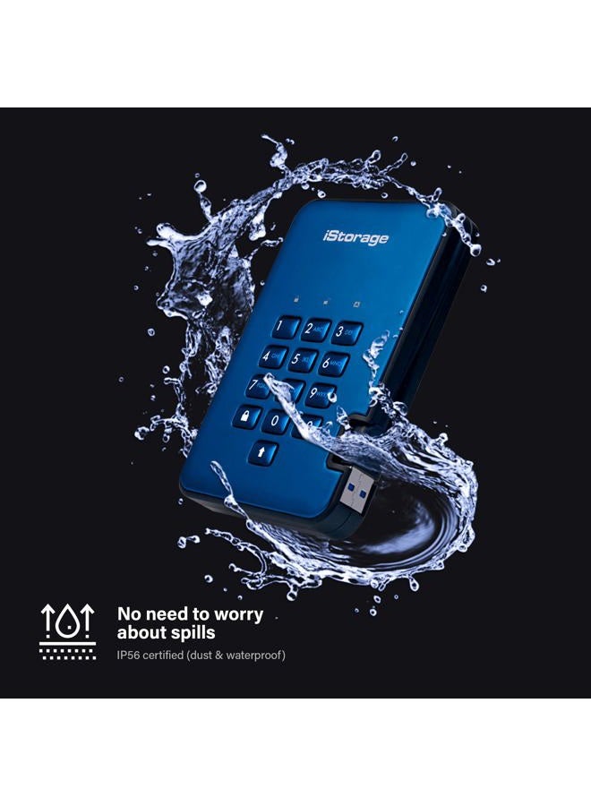 iStorage diskAshur2 HDD 4 TB - Secure Portable Hard Drive - Password Protected, Dust/Water-Resistant, Hardware Encryption IS-DA2-256-4000-R - Image 5