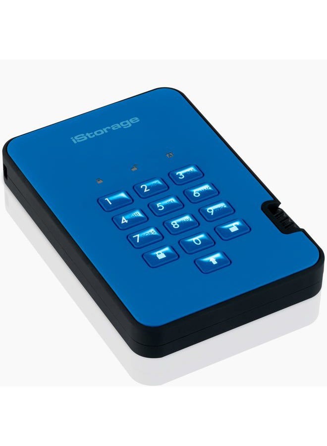 iStorage diskAshur2 HDD 4 TB - Secure Portable Hard Drive - Password Protected, Dust/Water-Resistant, Hardware Encryption IS-DA2-256-4000-R - Image 2
