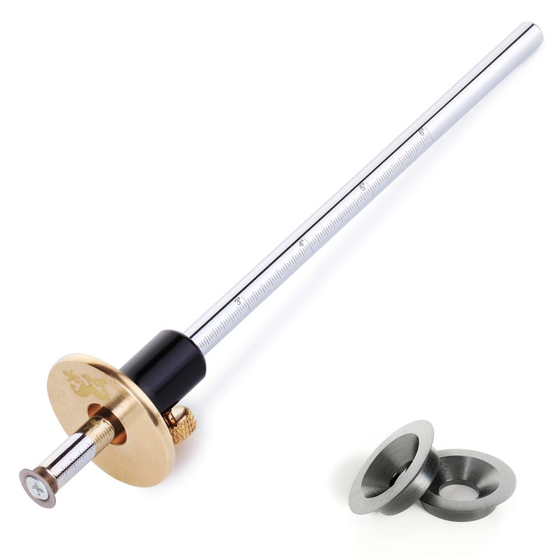 Mr. Pen Mr. Pen Wheel Marking Gauge, 2 Extra Blades, Laser Engraved Graduations, Solid Brass Face, Adjustable  - Image 1