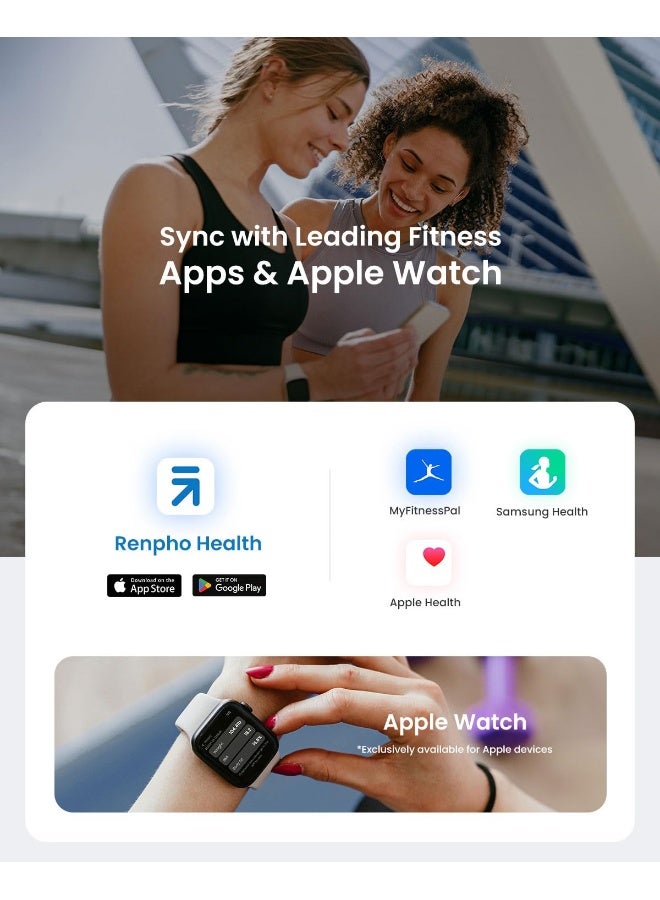 RENPHO Smart Scale for Body Weight, FSA HSA Eligible, Digital Bathroom Scale BMI Weighing Bluetooth Body Fat Scale, Body Composition Monitor Health Analyzer with Smartphone App, 400 lbs - Elis 1 - Image 5