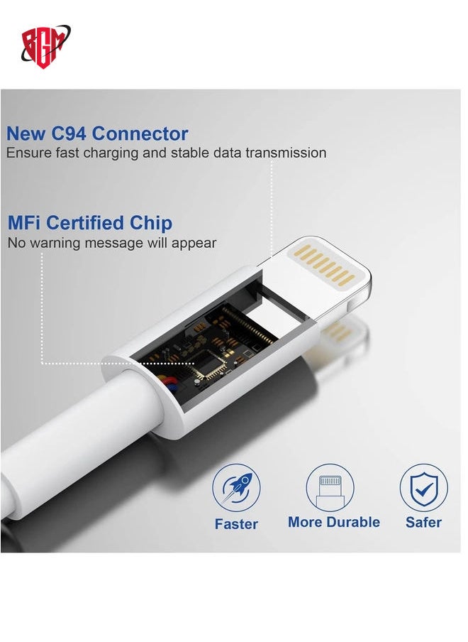 BGM "Fast Charge Essential: USB-C Power Adapter with Type-C to Lightning Cable 20W in White"  - Image 2