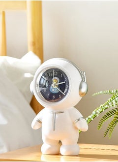 WAOKN Astronaut Clock, Piggy Bank Children's Clock, Anti-fall Piggy Bank, Silent Detachable Clock, Suitable for Living Room and Bedroom Children's Toys and Ornaments (White)  - Image 3