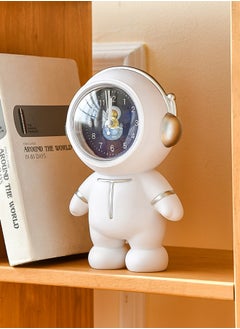 WAOKN Astronaut Clock, Piggy Bank Children's Clock, Anti-fall Piggy Bank, Silent Detachable Clock, Suitable for Living Room and Bedroom Children's Toys and Ornaments (White)  - Image 2