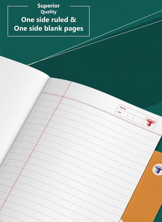 TARGET PUBLICATIONS Hard Brown Cover Small One Side Ruled & One Side Blank/Unruled Notebooks | 72 Pages |155 cm x 19 cm Approx | Pack of 6 Books |GSM 60 - Image 5