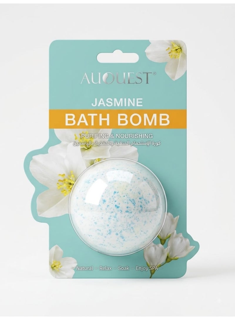 AUQUEST Jasmine Bath Bomb - Purifying & Nourishing - Natural Spa & Relaxing Soak